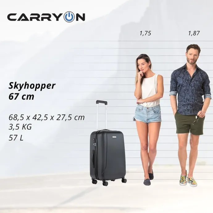 CarryOn Skyhopper 4-Delige Kofferset S/S/M/L black