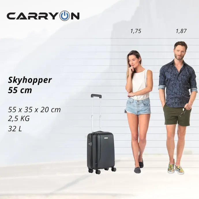 CarryOn Skyhopper 4-Delige Kofferset S/S/M/L black