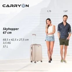 CarryOn Skyhopper 4-Delige Kofferset S/S/M/L champagne