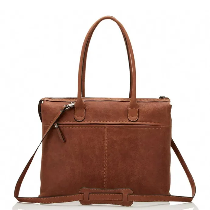 Castelijn & Beerens Carisma Laptop Schoudertas 15.6" + tablet cognac