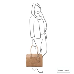 Castelijn & Beerens Carisma Laptoptas 15.6" + Tablet RFID beige