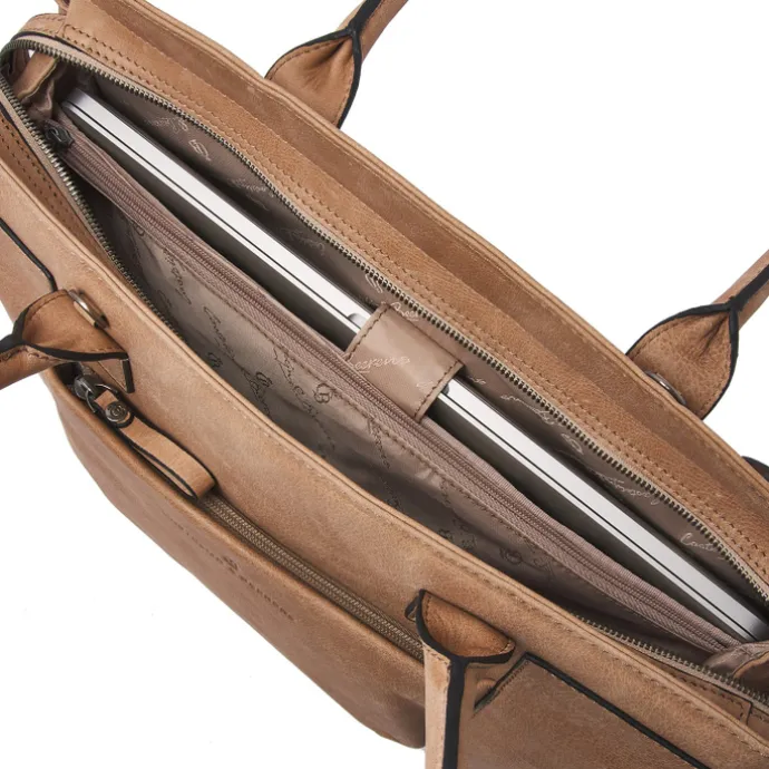 Castelijn & Beerens Carisma Laptoptas 15.6" + Tablet RFID beige