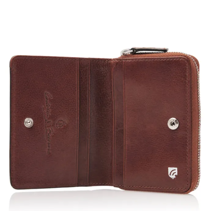 Castelijn & Beerens Donna Damesportemonnee Ritsvak 4 Pasjes RFID cognac