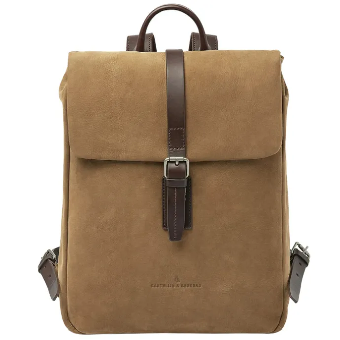 Castelijn & Beerens Veneto Nubuck Laptop Backpack 15.6" taupe