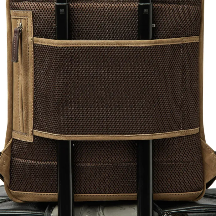 Castelijn & Beerens Veneto Nubuck Laptop Backpack 15.6" taupe