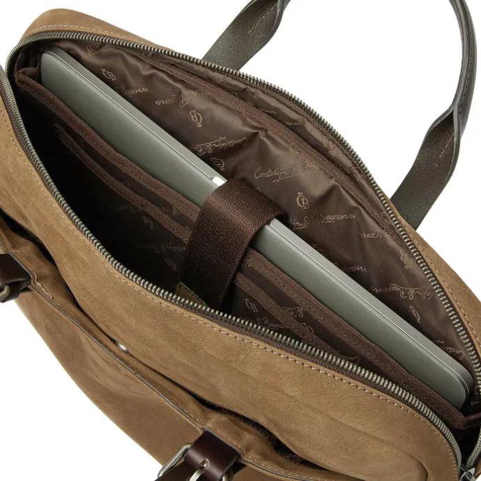 Castelijn & Beerens Veneto Nubuck Laptopbag 15.6" taupe