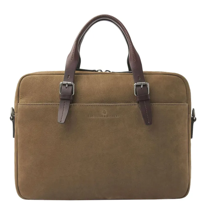 Castelijn & Beerens Veneto Nubuck Laptopbag 15.6" taupe