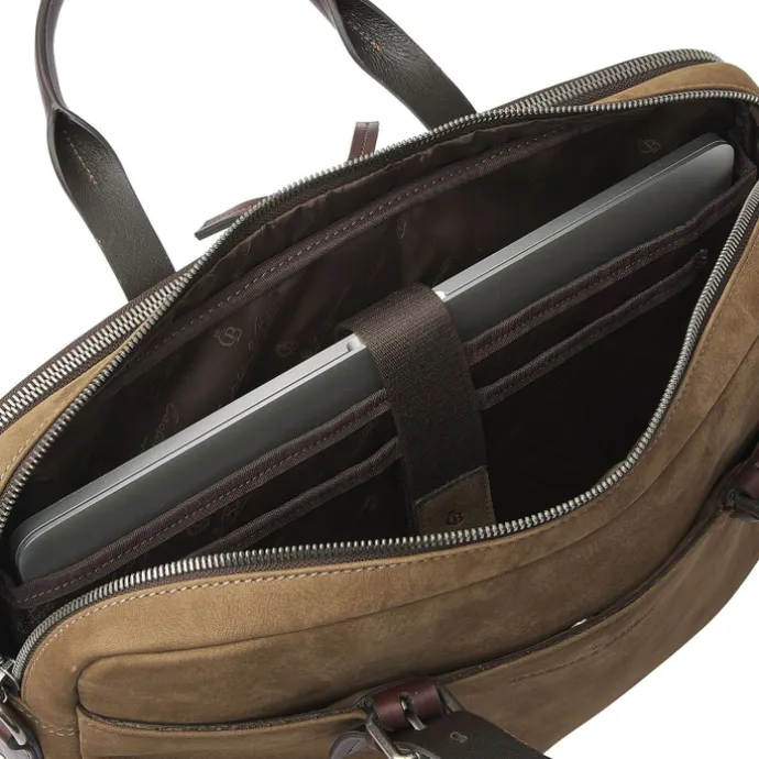 Castelijn & Beerens Veneto Nubuck Laptopbag 15.6" taupe