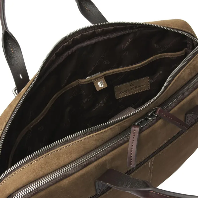 Castelijn & Beerens Veneto Nubuck Laptopbag 15.6" taupe