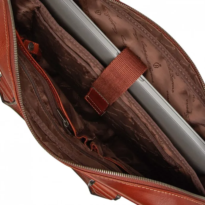 Castelijn & Beerens Verona Business Laptoptas 15.6" licht bruin