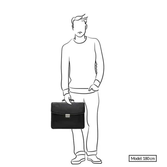 Castelijn & Beerens Verona Laptoptas 15.6" 3-vaks licht bruin