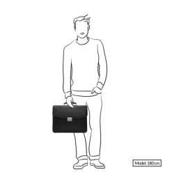 Castelijn & Beerens Verona Laptoptas 15.6'' 3-vaks mocca