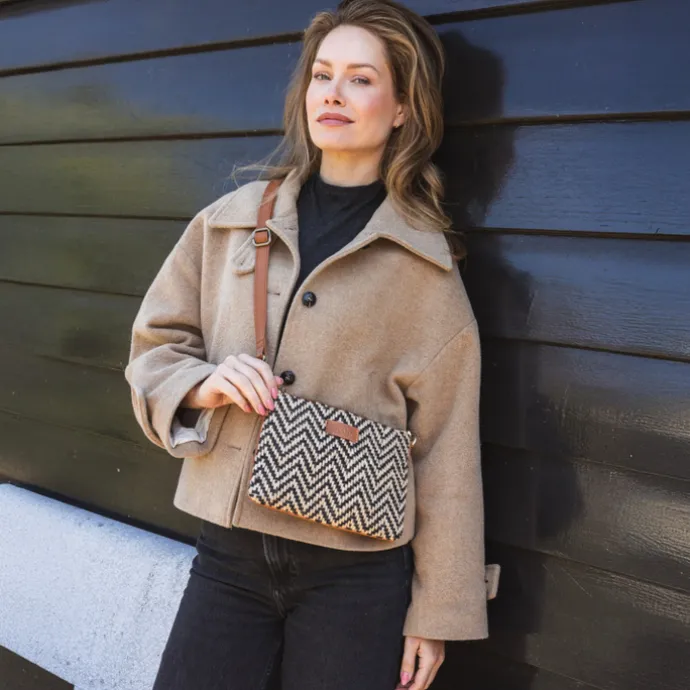 Chabo Romio Jaquard Crossbody cognac