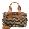 Chabo Romio Jaquard Handbag cognac