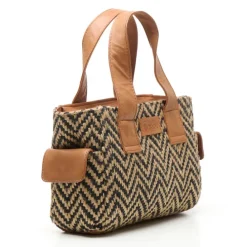 Chabo Romio Jaquard Handbag cognac