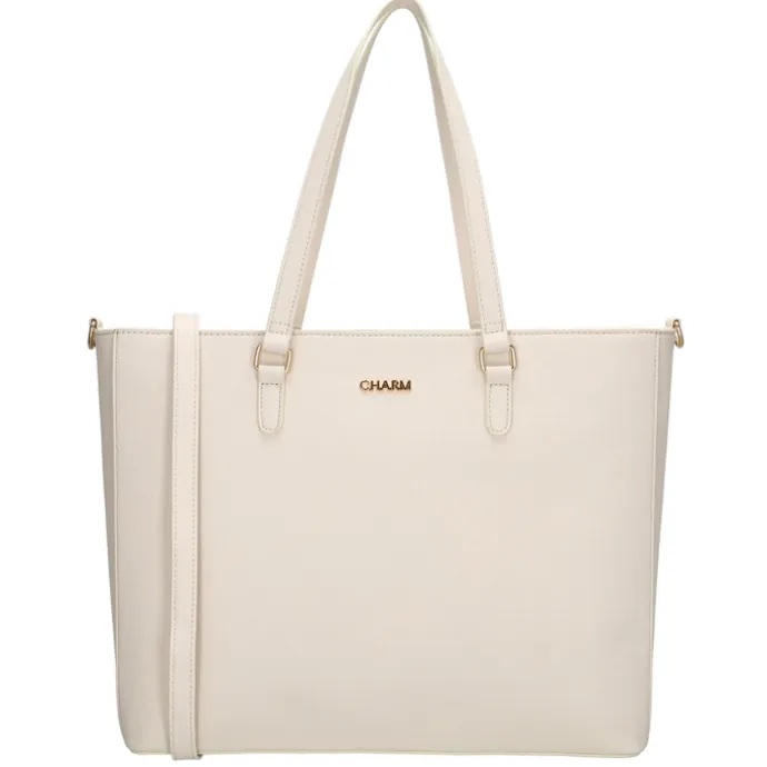 Charm London Birmingham II Shoulderbag 15.6" crème