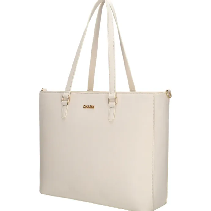 Charm London Birmingham II Shoulderbag 15.6" crème