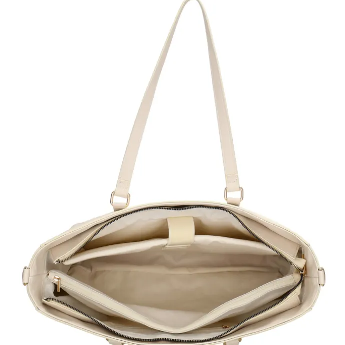 Charm London Birmingham II Shoulderbag 15.6" crème