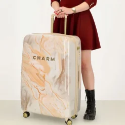 Charm London Marble Trolley Set creme