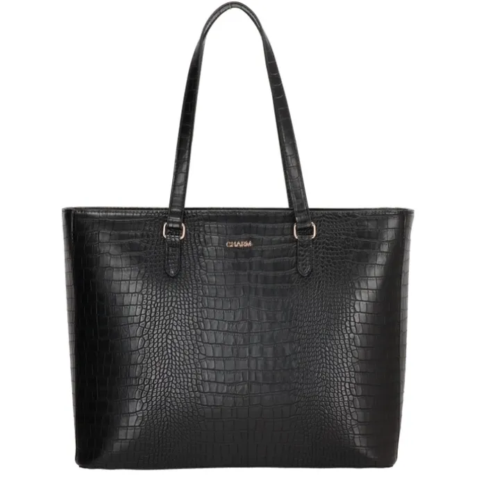 Charm London Midwood Shopper 15.6 inch laptopvak black croco
