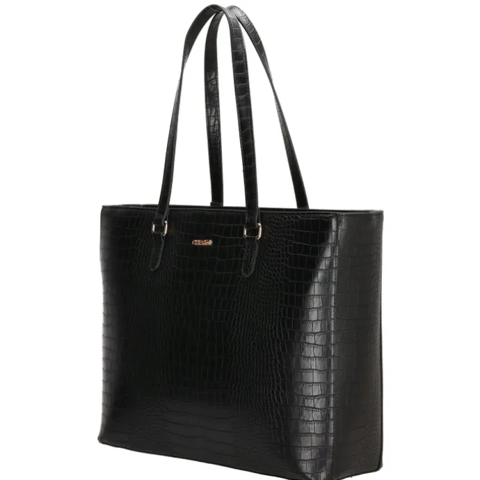 Charm London Midwood Shopper 15.6 inch laptopvak black croco