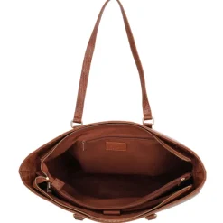 Charm London Midwood Shopper 15.6 inch laptopvak cognac croco