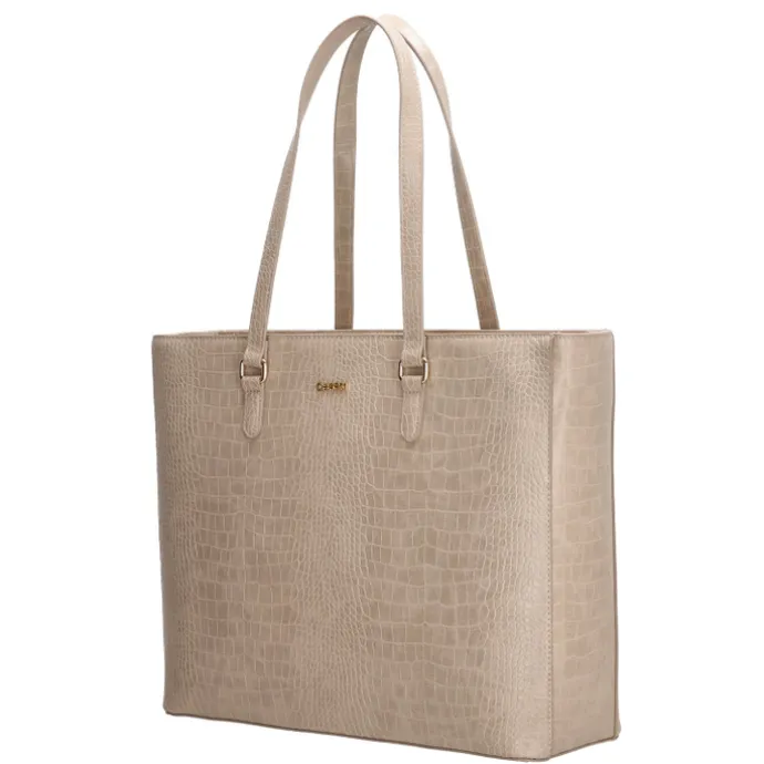 Charm London Midwood Shopper 15.6 inch laptopvak light taupe