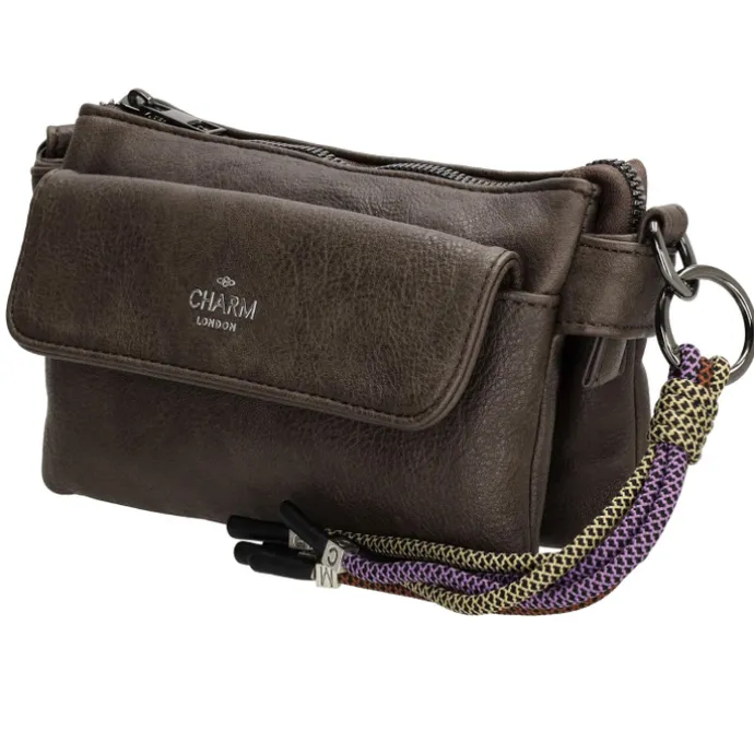 Charm London Tottenham Schoudertas darkbrown