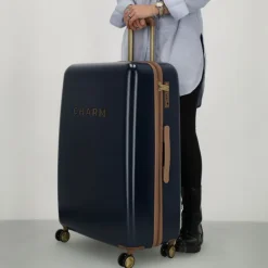 Charm London Travel Trolley L blauw
