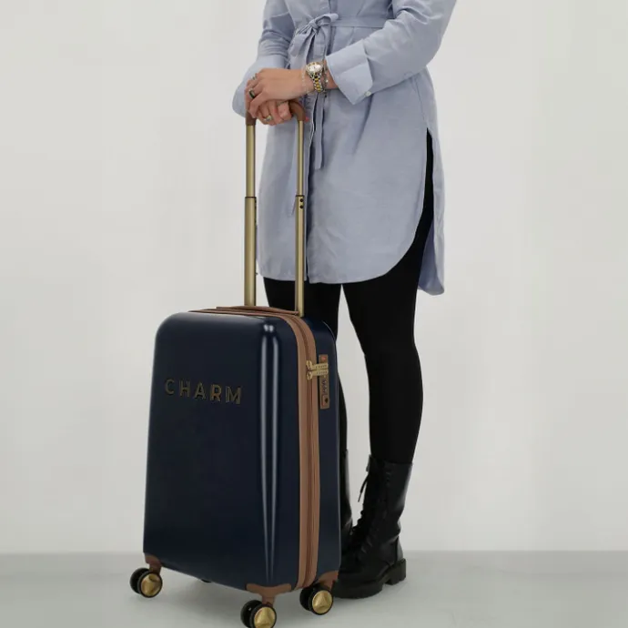 Charm London Travel Trolley S blauw