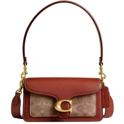 Coach Tabby 20 Signature Leather Shoulderbag tan rust