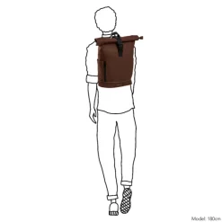 Daniel Ray Highlands Waterproof Rolltop Backpack M 15" dark brown