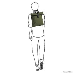 Daniel Ray Jefferson Water-Repellent Backpack S olive green