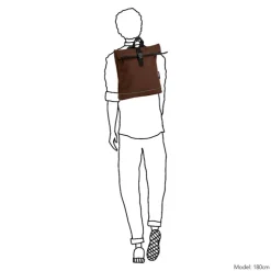 Daniel Ray Jefferson Waterproof Rolltop Backpack S dark brown