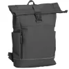 Daniel Ray Pittsburgh Rolltop Backpack Coated 15.6" dark grey