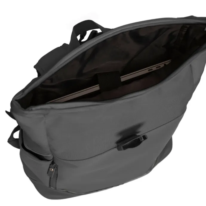 Daniel Ray Pittsburgh Rolltop Backpack Coated 15.6" dark grey