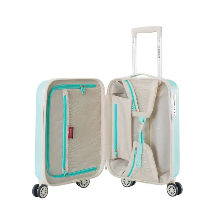 Decent Star-Maxx Handbagage Trolley 55 pastel groen