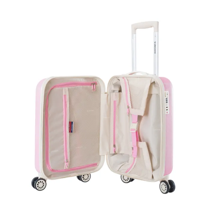 Decent Star-Maxx Handbagage Trolley 55 pastel roze