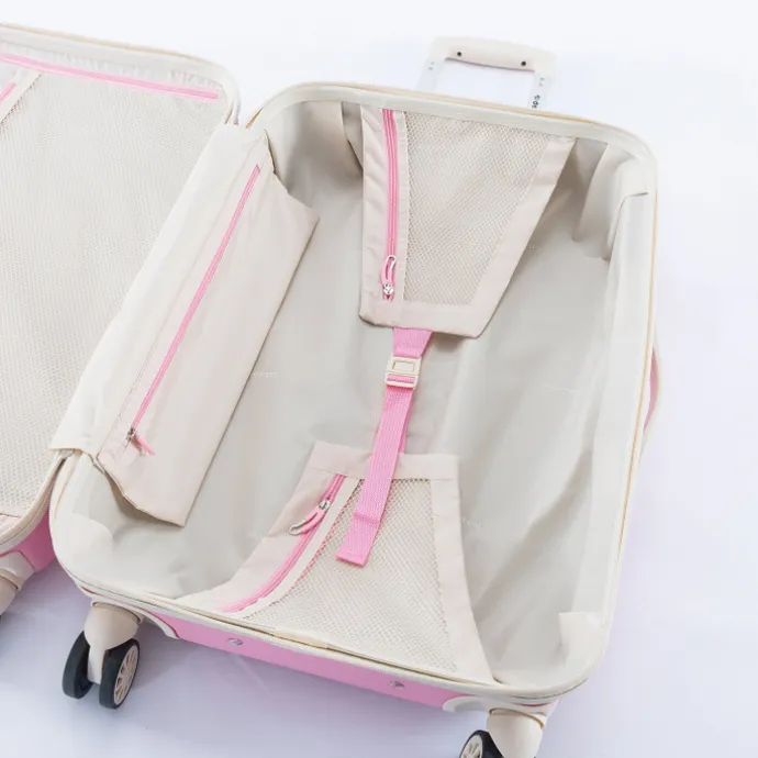 Decent Star-Maxx Handbagage Trolley 55 pastel roze