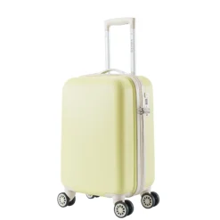 Decent Star-Maxx Handbagage Trolley 55 pastel geel
