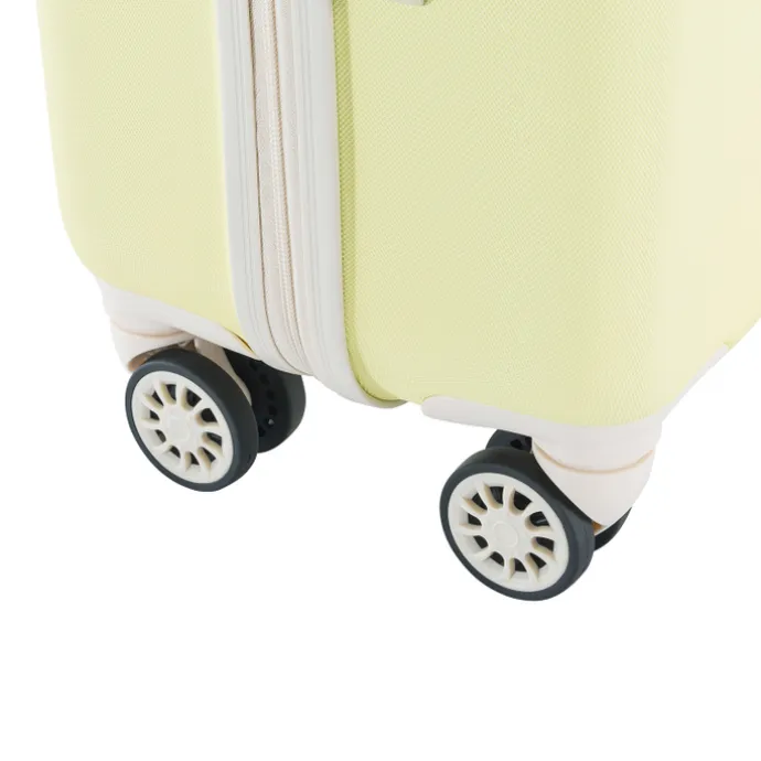 Decent Star-Maxx Handbagage Trolley 55 pastel geel