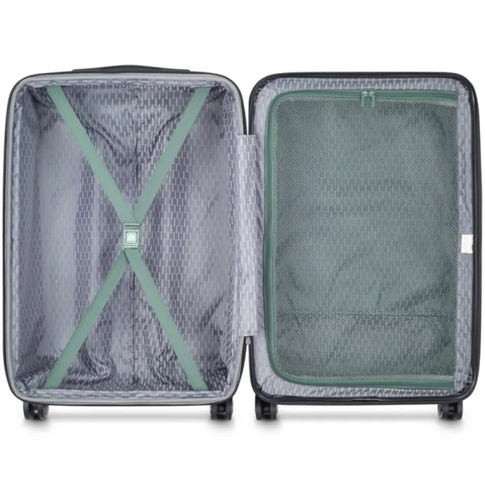 Delsey Air Armour 4 Wheel Medium Trolley 68 Expandable light green