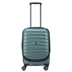 Delsey Shadow 5.0 Cabin Trolley Front Pocket 55 Expandable green