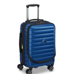 Delsey Shadow 5.0 Cabin Trolley Front Pocket 55 Expandable blue