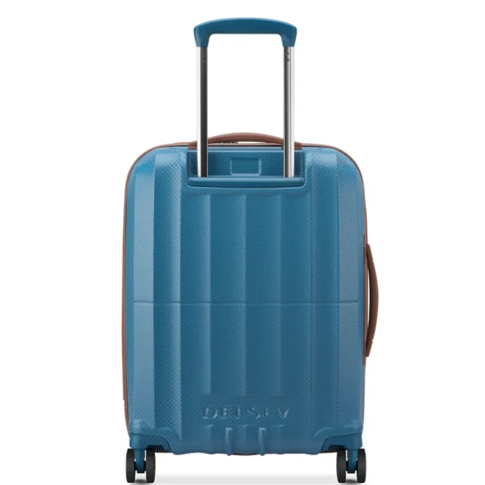 Delsey St Tropez 4 Double Wheels Slim Cabin Trolley 55 blue
