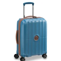 Delsey St Tropez 4 Double Wheels Slim Cabin Trolley 55 blue