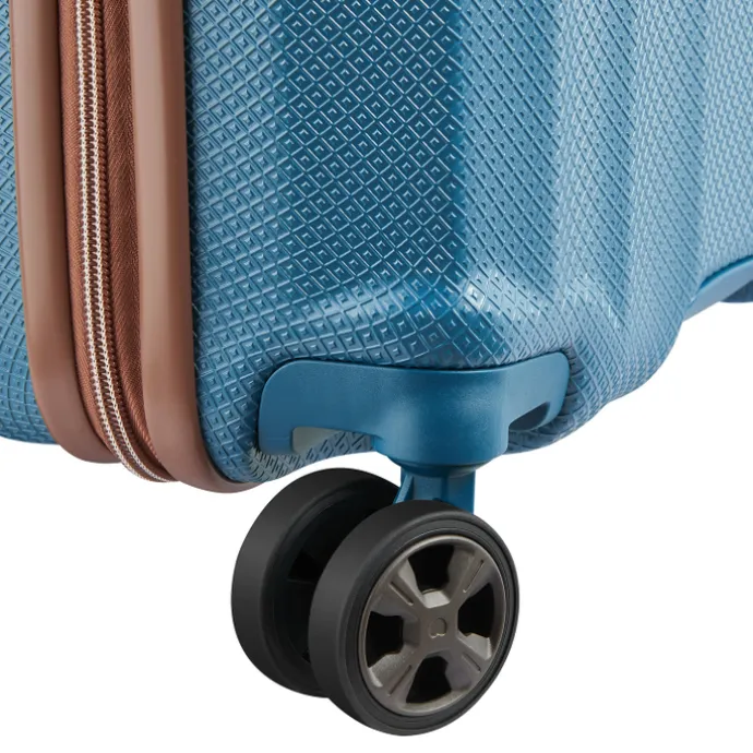 Delsey St Tropez 4 Double Wheels Slim Cabin Trolley 55 blue