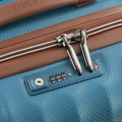 Delsey St Tropez 4 Double Wheels Slim Cabin Trolley 55 blue