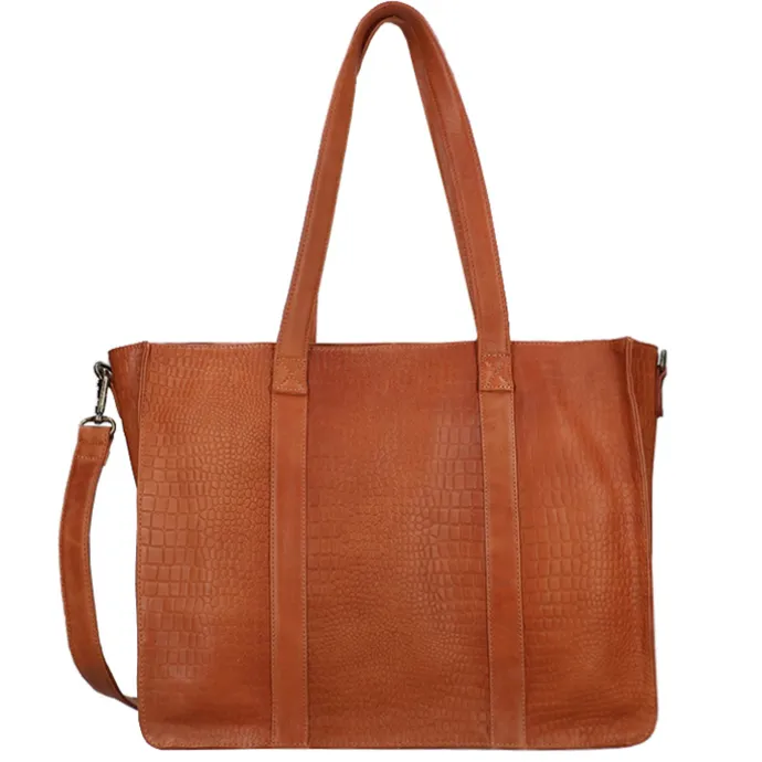 DIMAGINI Lana Croco Workbag 15.6" cognac