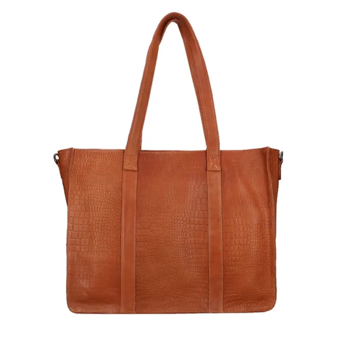 DIMAGINI Lana Croco Workbag 15.6" cognac